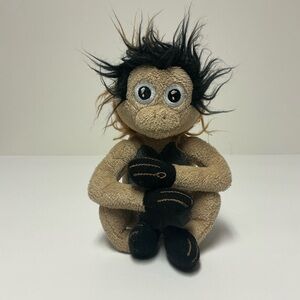 Cuddly Plush Monkey Toy - Black and Tan